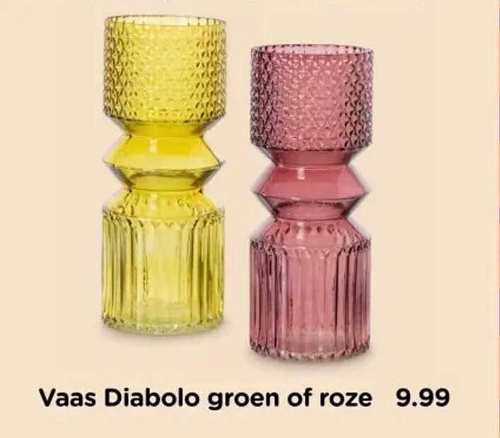 Vaas Diabolo groen of roze 9.99