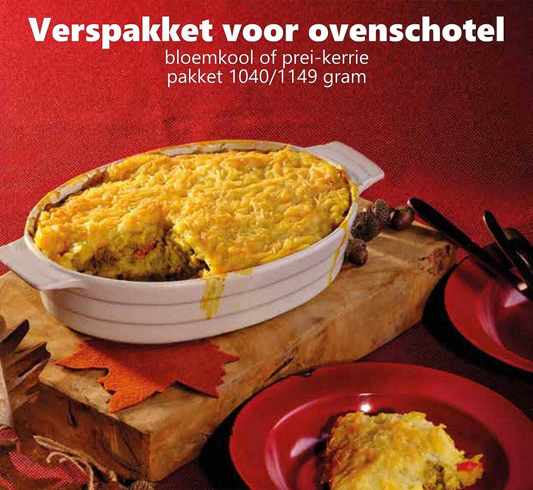 Verspakket voor ovenschotel bloembol of prei-kerries pakket 1040/1149 gram