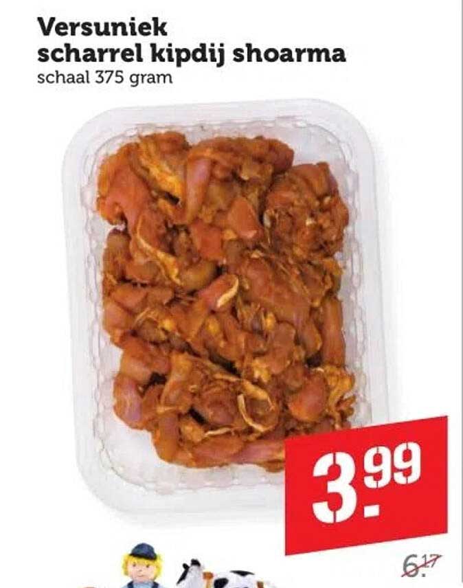 Versuniek scharrel kipdij shoarma schaal 375 gram