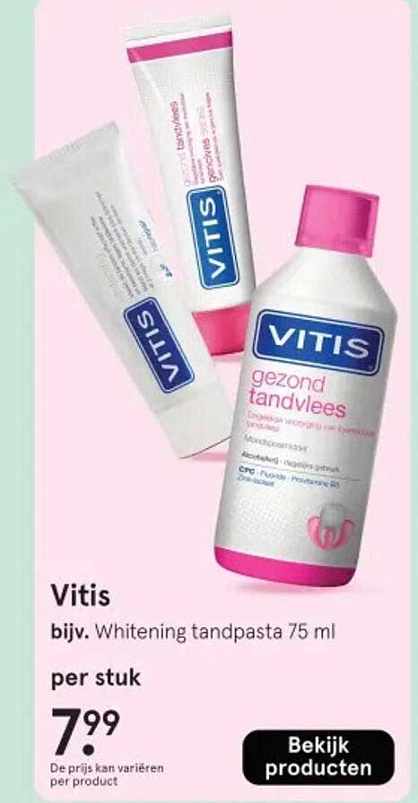 Vitis bijv. Whitening tandpasta 75 ml