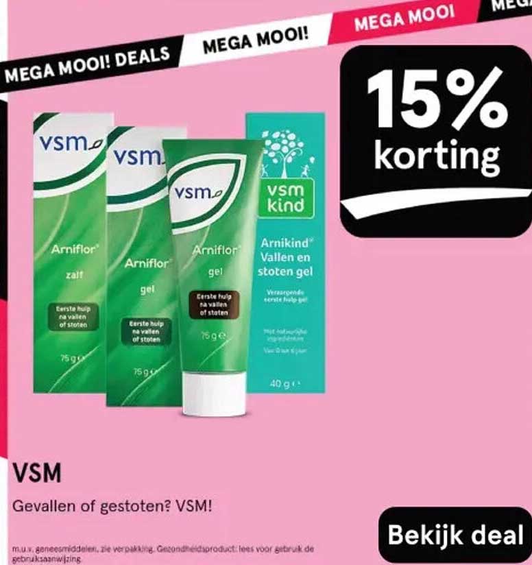 VSM Arniflor® gel en Arnikind® Vallen en stoten gel - 15% korting