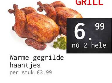 Warme gegrilde haantjes