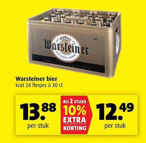 Warsteiner bier krat 24 flesjes à 30 cl