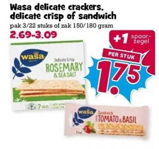 Wasa delicate crackers, delicate crisp of sandwich