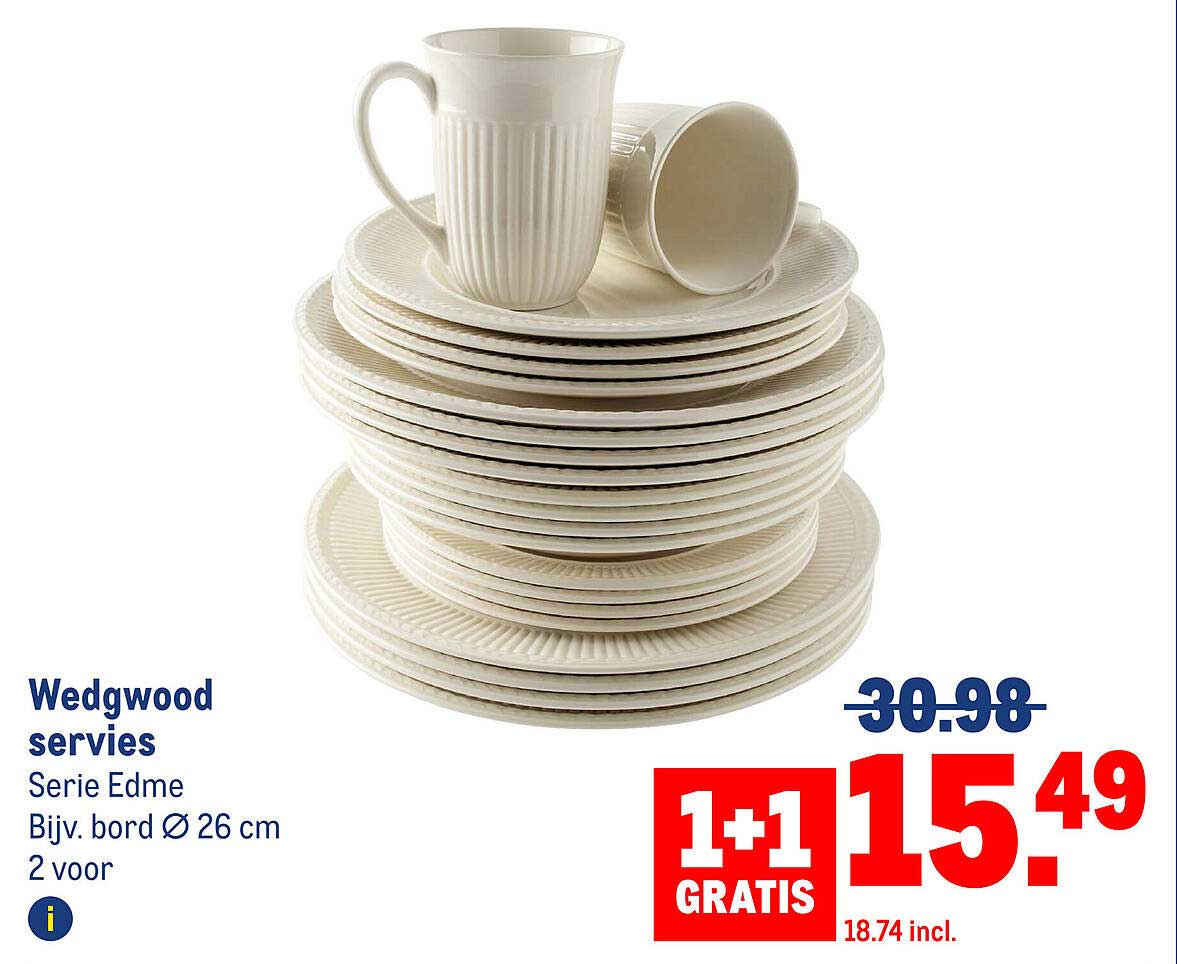 Wedgwood servies Serie Edme Bijv. bord Ø 26 cm 2 voor