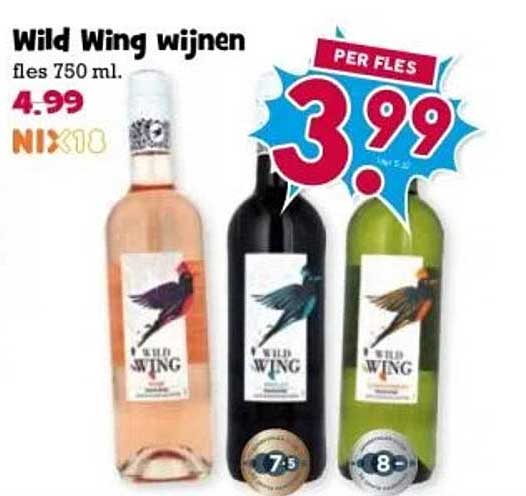 Wild Wing wijnen fles 750 ml.