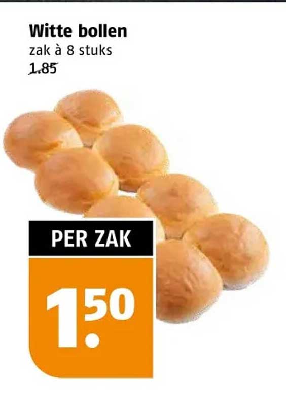 Witte bollen zak à 8 stuks