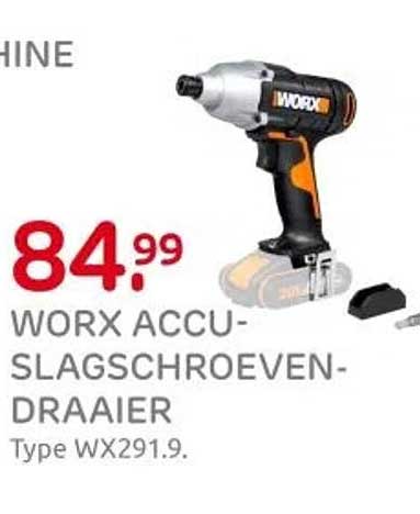 WORX ACCU-SLAGSCHROEVENDRAAIER Type WX291.9.