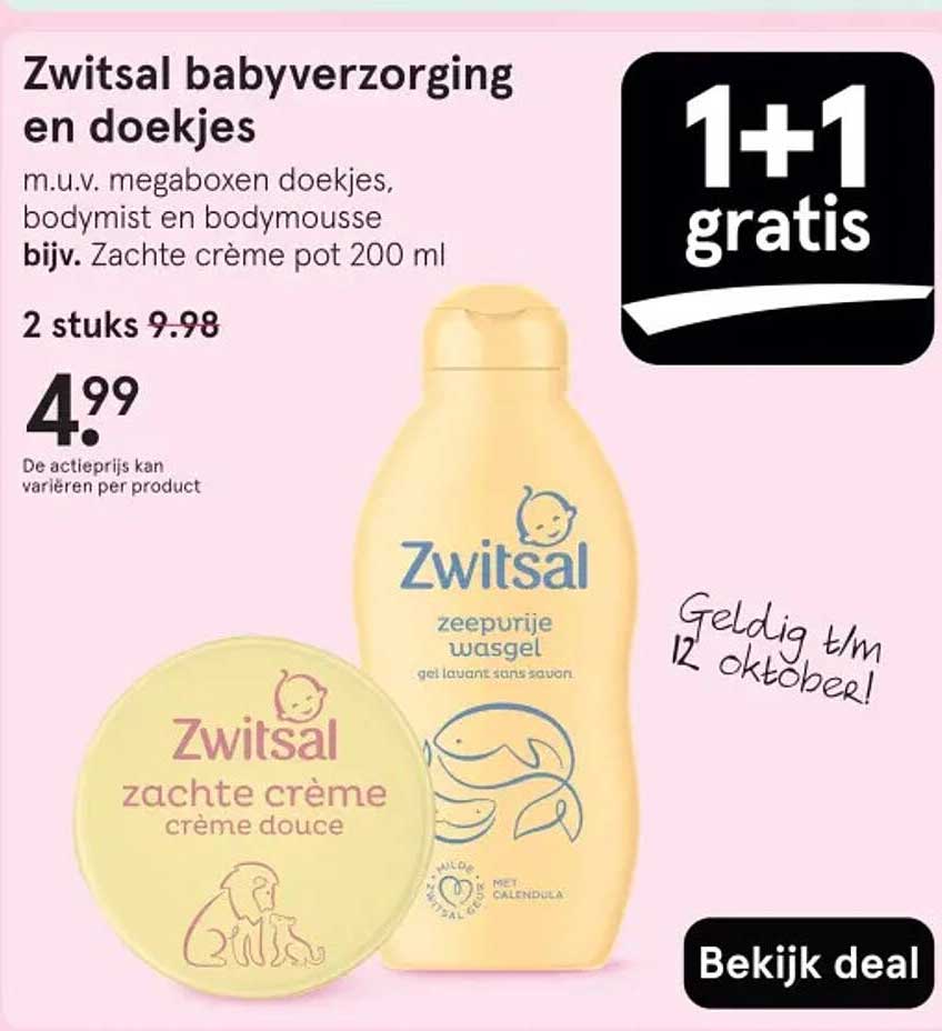 Zwitsal babyverzorging en doekjes