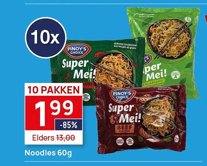 10 PAKKEN Pinoy's Choice Super Mei! Noodles 60g