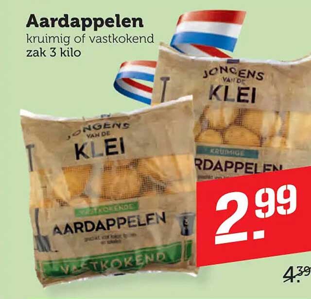 Aardappelen kruimig of vastkokend zak 3 kilo