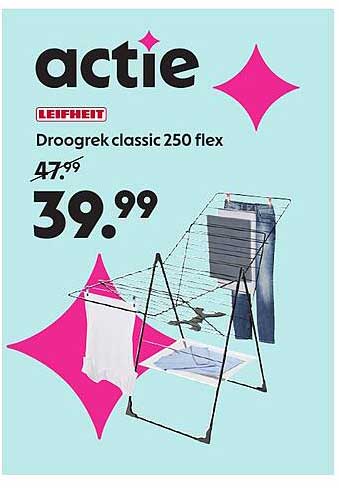 actie LEIFHEIT Droogrek classic 250 flex