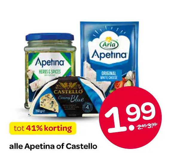 alle Apetina of Castello tot 41% korting