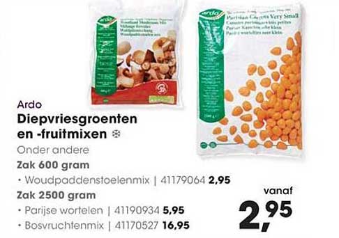 Ardo Diepvriesgroenten en -fruitmixen