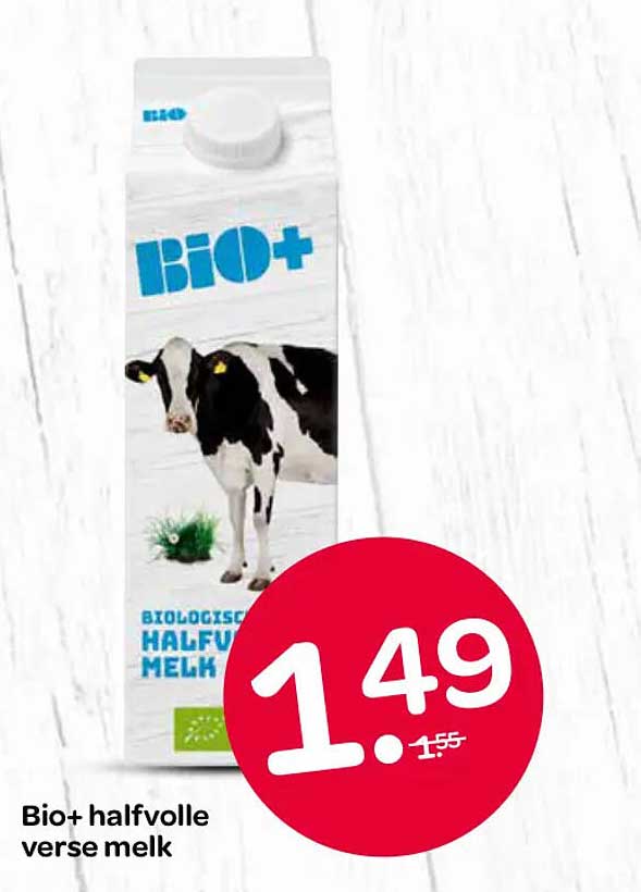Bio+ halfvolle verse melk