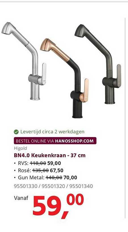 BN4.0 Keukenkraan - 37 cm