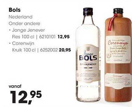 Bols Nederland Onder andere • Jonge Jenever Fles 100 cl | 6210101 12,95 • Corenwijn Kruk 100 cl | 6252002 20,95