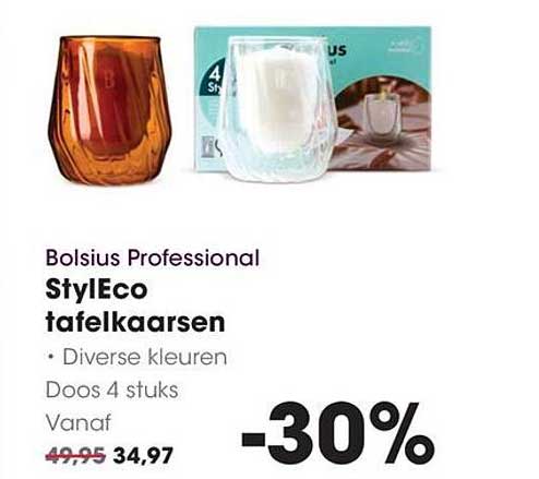 Bolsius Professional StylEco tafelkaarsen