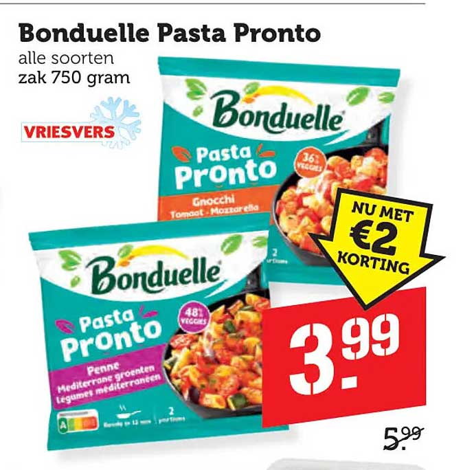 Bonduelle Pasta Pronto alle soorten zak 750 gram