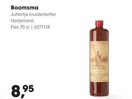 Boomsma Juttertje kruidenbitter Nederland Fles 70 cl | 627118