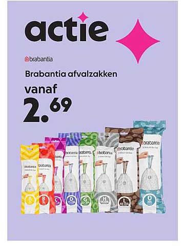 Brabantia afvalzakken vanaf 2.69