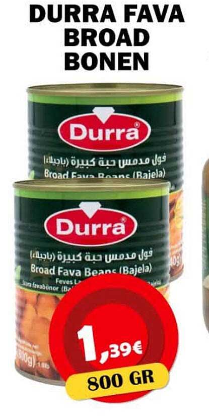 DURRA FAVA BROAD BONEN