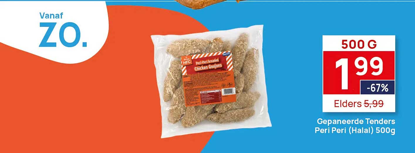 Gepaneerde Tenders Peri Peri (Halal) 500g