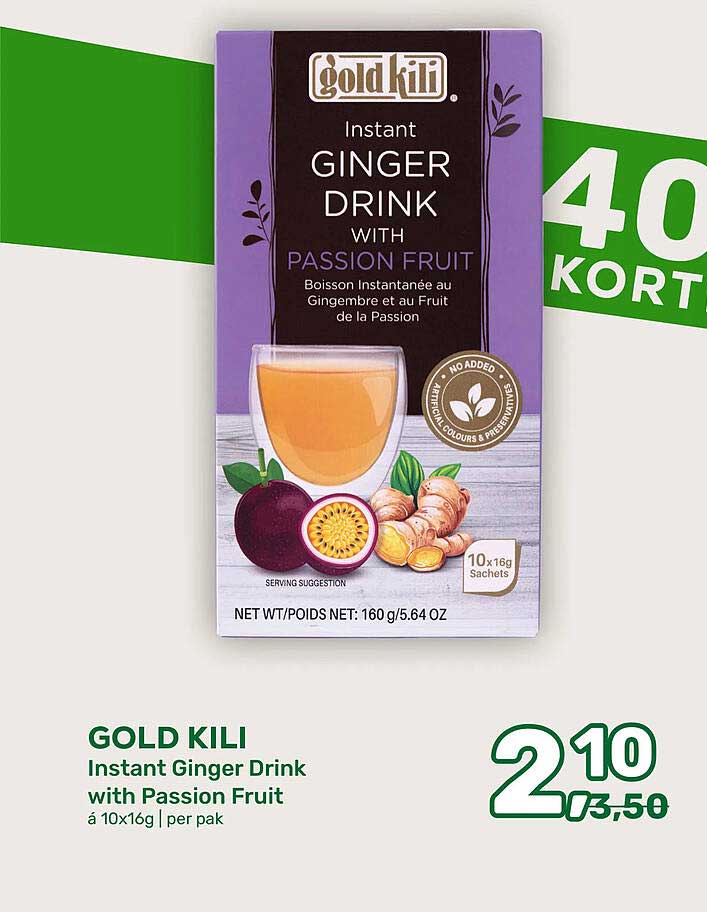 GOLD KILI Instant Ginger Drink with Passion Fruit