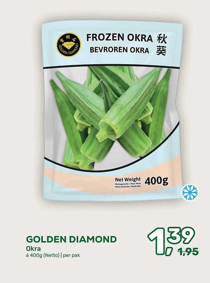 GOLDEN DIAMOND Okra á 400g (Netto) | per pak