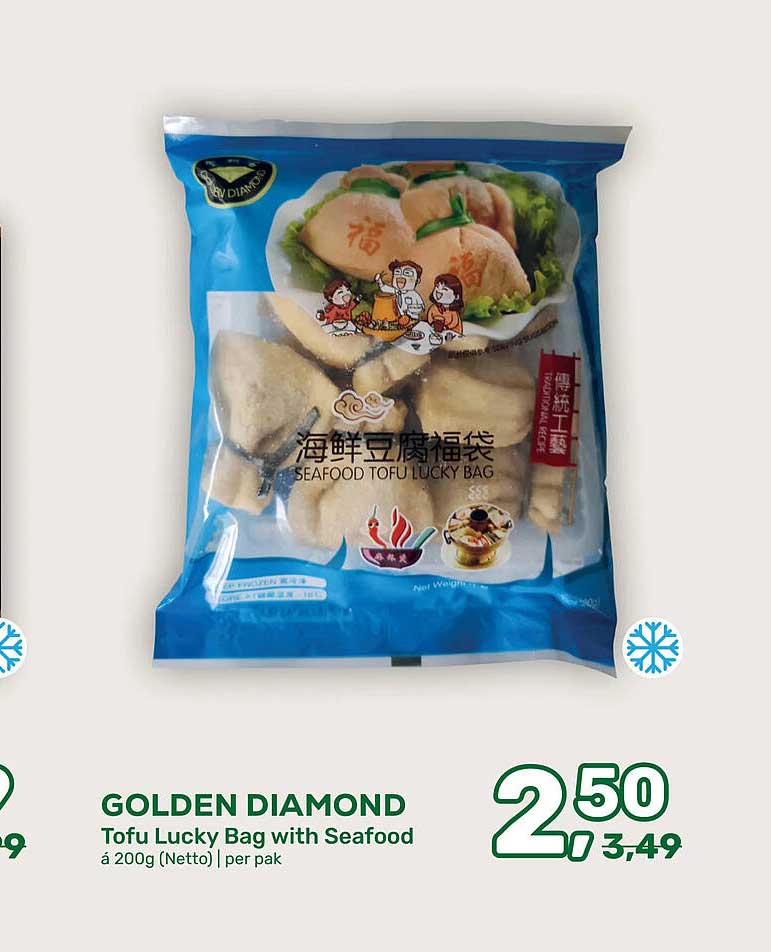 GOLDEN DIAMOND Tofu Lucky Bag with Seafood