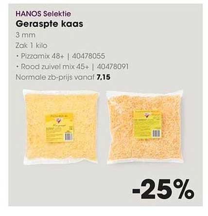 HANSO Selectie Geraspte kaas
