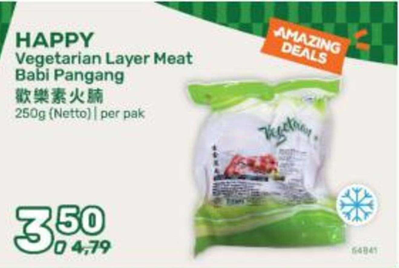 HAPPY Vegetarian Layer Meat Babi Pangang 250g (Netto) | per pak
