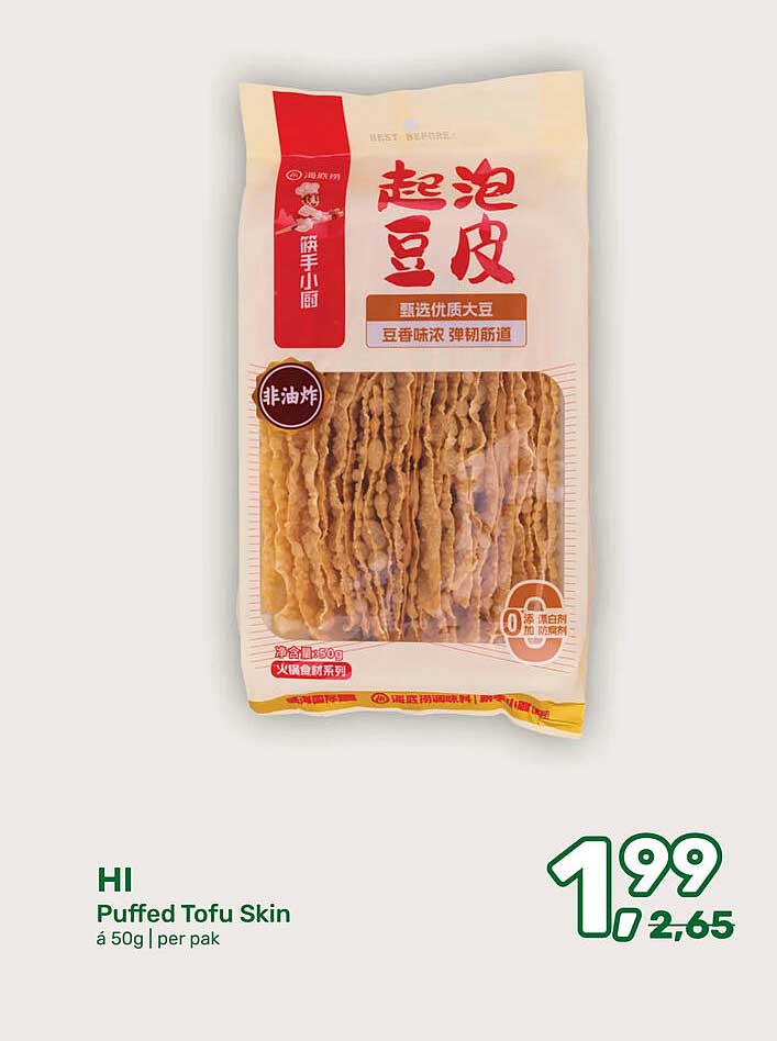 HI Puffed Tofu Skin á 50g | per pak