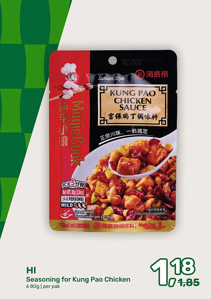 HI Seasoning for Kung Pao Chicken á 80g | per pak