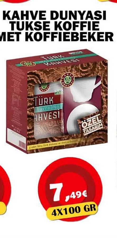 KAHVE DUNYASI TUKSE KOFFIE MET KOFFIEBEKER
