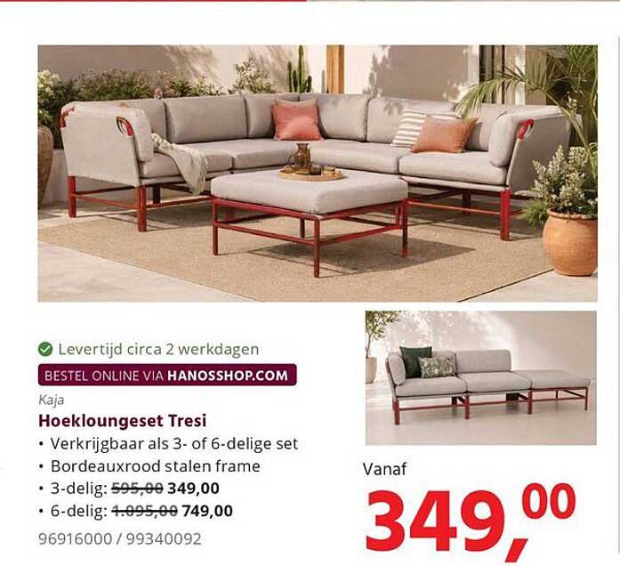 Kaja Hoeklounge set Tresi