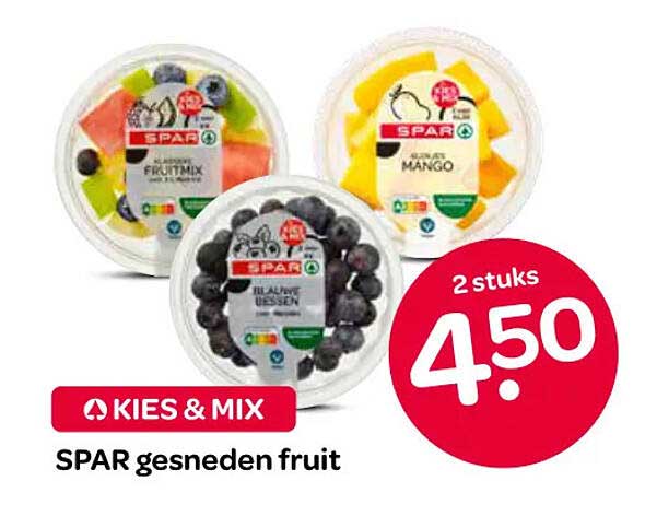 KIES & MIX SPAR gesneden fruit