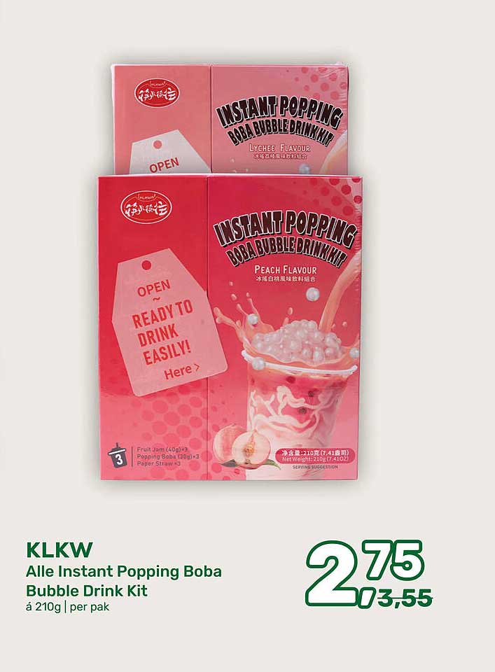 KLKW Alle Instant Popping Boba Bubble Drink Kit