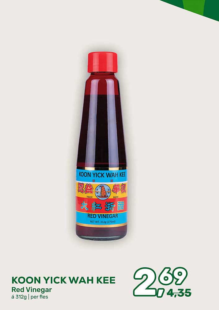 KOON YICK WAH KEE Red Vinegar á 312g | per fles