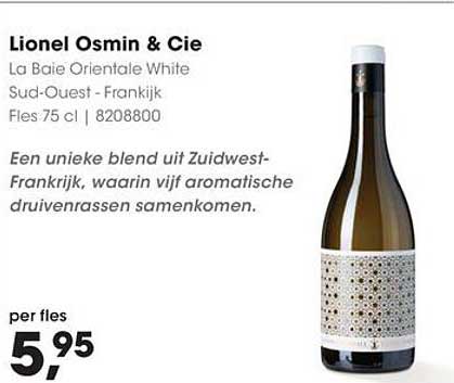 Lionel Osmin & Cie La Baie Orientale White Sud-Ouest - Frankrijk