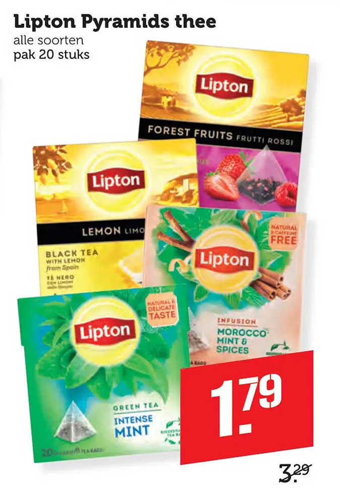 Lipton Pyramids thee alle soorten pak 20 stuks