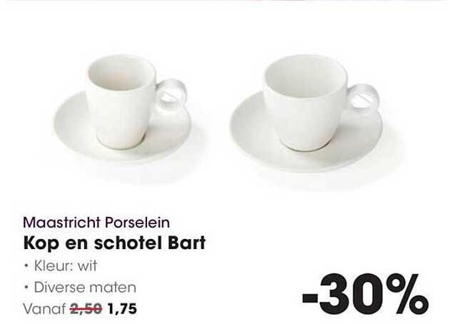 Maastricht Porselein Kop en schotel Bart