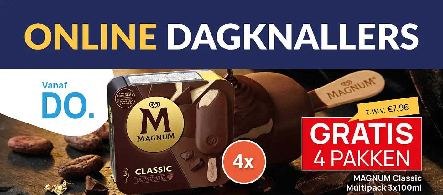 MAGNUM Classic Multipack 3x100ml 4x GRATIS 4 PAKKEN
