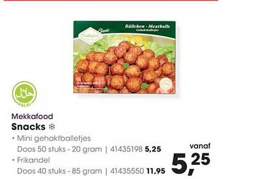 Mekkafood Snacks • Mini gehaktballetjes