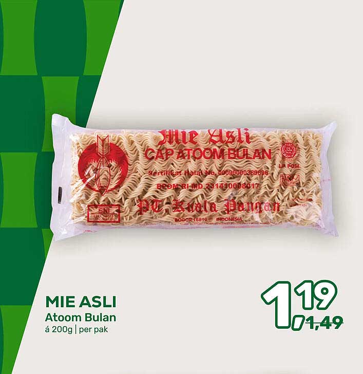 Mie Asli Atoom Bulan á 200g | per pak