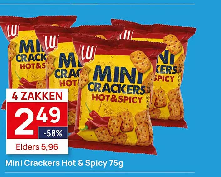 Mini Crackers Hot & Spicy 75g