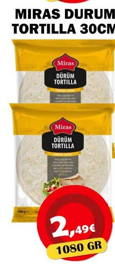 MIRAS DURUM TORTILLA 30CM