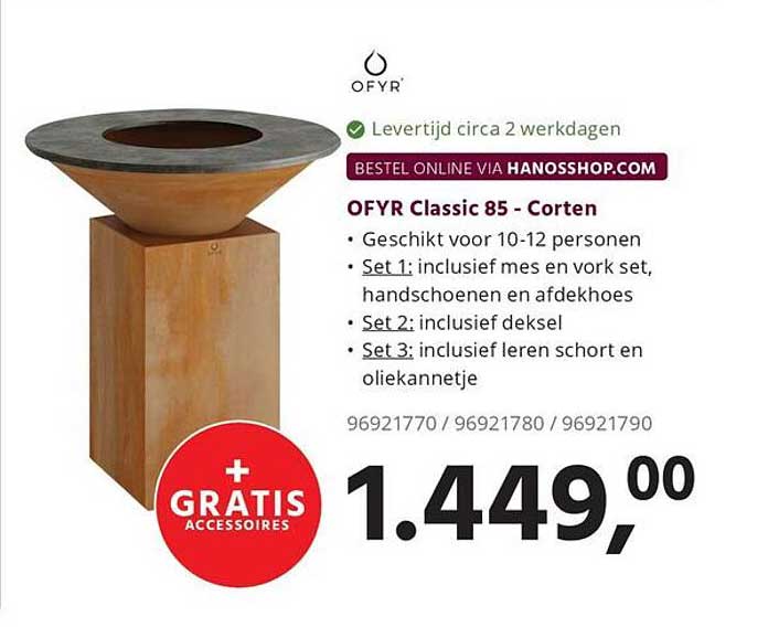 OFYR Classic 85 - Corten + GRATIS ACCESSOIRES