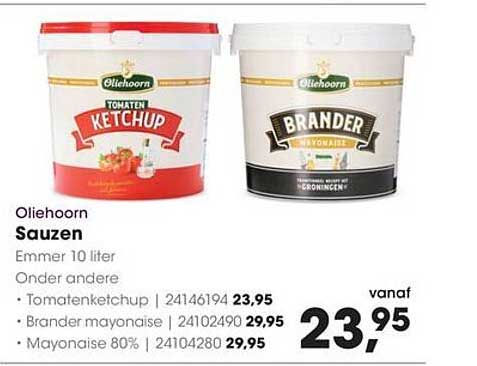 Oliehoorn Sauzen Emmer 10 liter