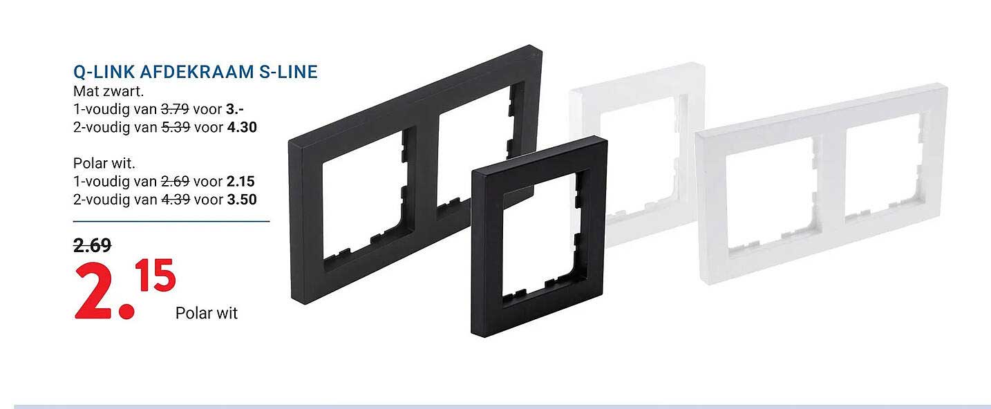 Q-LINK AFDEKRAAM S-LINE Mat zwart